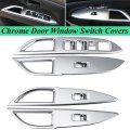 Car Chrome Door Window Armrest Switch Button Knob Panel Cover Trim Decoration for Mitsubishi