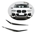 Real Carbon Fiber Headlight Eyebrows Eyelids Stickers Trim Cover Headlight Lid for -BMW X3 G01