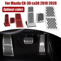 Set Aluminum Car Accelerator Fuel Gas Pedal Brake Foot Rest Pedal Pad Cover for Mazda 3 CX-30