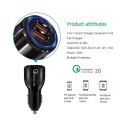 Car Charger 2 PCS QC3.0+3.1A Dual USB 6A Halo Wine Bottle Fast Charge Car Charger