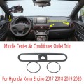 Car Middle Center Air Conditioner Outlet AC Vent Cover Trim for Hyundai Kona Encino 2017-20