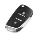 2 Buttons Modified Flip Folding Remote Key Shell Case For Peugeot 207 307 308 407 807
