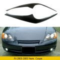 for Hyundai Coupe 2003-05 Sport Headlight Lid Eyebrows Headlight Eyelids Cover Trim Carbon Fiber