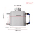 Car Aluminum Radiator Coolant Overflow Bottle 1L Recovery Water Tank Reservoir FST009-BK