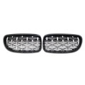 Front Kidney Grill, Front Hood Diamond Grille Meteor Grill For-BMW 3 Series E90 E91 2009-2012 Gloss