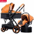 New *2020* Belecoo 535-Q3 PU leather 3 in 1 stroller