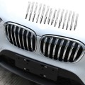14Pcs Car Chrome Front Grill Decoration Strips Cover Trim for-BMW X1 F48 2016-2019