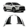 for Toyota Corolla Cross 2020-21 ABS Chrome Front Rear Fog Light Lamp Eyelid Eyebrow Cover Trim