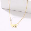 GENUINE Initial Letter ` R ` Name Choker Stainless Steel Necklace - DO NOT FADE