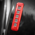 Car Door Password Code Lock Switch Button Frame Cover Trim for Ford F150 2015-2020, Red