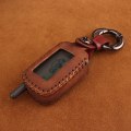 Remote Controller Keychain Leather Cover For Two Way Car Alarm StarLine A6 A9 A8 Key Case Holder