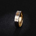 Retail Price R950 Genuine Stainless Steel Wedding Engagement Ring Gold Color Size 7