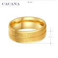 Retail Price R 850 / Genuine Stainless Steel Wedding Engagement Ring Gold Color Size 9