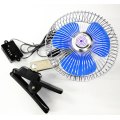 12/24V 8 Inch Mini Oscillating Car Air Cooling Fan Clip On with Cigarette Lighter