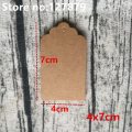 1pc 4x7cm Kraft Paper Tag Labels Card Hang Tag Wedding Party Note - Brown