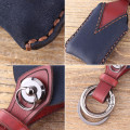 3 Buttons Key Case Fob Genuine Leather Key Shell For TOYOTA Previa Key Cover