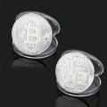 Bitcoin Collectible Silver, Iron Commemorative Coin Gold Plated