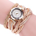 Ladies Rhinestone Crystal Gold  Bracelet Watch.