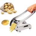 Potato Chipper Stainless Steel Vegetable Slicer French Fry Cutter Chopper Chips Tools
