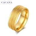 Retail Price R 850 / Genuine Stainless Steel Wedding Engagement Ring Gold Color Size 9