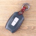 Leather Cover 2 Buttons Car Key Shell Case Fit For Hyundai Genesis Coupe Sonata Key Case