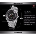 OH BOY!! BRAND NEW SHARK FLIGHT EIGHTGILL MASTER DUAL LED ALARM WATCH W/ BOX, PAPERS, LOADED!!