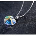 GENUINE Heart Necklaces Crystals From SWAROVSKI -  Crystal Aurore Boreale