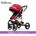 Baby Pram /Stroller - 2 Function Foldable Baby Pram Maroon belecoo NEW DESIGN brand
