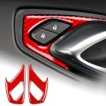 for Chevrolet Camaro -2019 Car Door Switch Frame Trim Cover Sticker Accessories Red Carbon Fiber