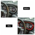 Interior Dashboard Instrument Meter Frame Cover Trim Red Accessories for Dodge Challenger 2015-19