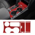 for Ford Explorer 2013-18 Carbon Fiber Center Console Water Cup Holder Frame Storage Box Panel Cover