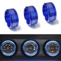 3Pcs Blue AC Climate Control Knob Ring Covers for Subaru WRX, STI, Impreza, Forester, XV Crosstrek