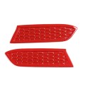 For Toyota Tacoma 2016-2020 Front Bumper Headlight Honeycomb Cover Trim Panels, Red