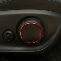 6Pcs Car Seat Adjustment Switch Knob Ring Cover Trim Red For Mercedes Benz A B GLA CLA Class