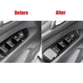 Car Window Switch Panel Cover Trim Carbon Fiber Interior Accessories for Mazda CX-5 CX5 2017-2020