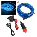 5M 16.4 FT Car LED Strips Auto Decoration Atmosphere Lamp 12V Flexible Neon EL Wire Rope