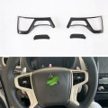 for Mitsubishi Pajero Sport 2020 4PCS Carbon Fiber ABS Car Interior Steering Wheel Cover Trim