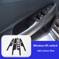 For Hyundai Tucson 2015-2020 Carbon Fiber Car Cup Holder & Window Armrest Lift Switch Frame Cover