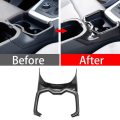 For Toyota RAV4 2019 2020 2021 Carbon Fiber Car Front Cup Holder Frame Cover Decoration