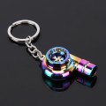 Colorful Car Turbocharger Shaped Pendant Zinc Alloy Keychain Keyring For Girlfriend Or As Gift