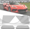 Car Outer Inner Mesh Grill Kit Insect Net Grille for CHEVROTLET CORVETTE C8 RADIATOR 2020-2021