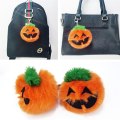 3 PCS Fashion Car Ring Pumpkin Plush Keychains Halloween Key Chain Party Gift Bag