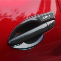Carbon Fiber Car Door Handle Cover with Door Bowl Cover Trim for MAZDA CX-5 CX5 KF 2017- 2020