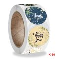 50pcs/roll Thank You Stickers for Seal Labels 3.8cm /1.5 Inch Gift Packaging Stickers