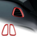 for Chevrolet Camaro  -2020 Carbon Fiber Car Dashboard Air Conditioner Outlet Vent Cover Trim Frame