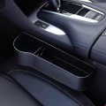 Car Seat Space Filler Organizer Storage Box Side Pocket with Cup Holder Carbon Fiber Storage Bag
