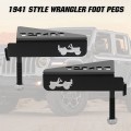 JL Front Foot Pegs Door Footrest Pegs Foot Rest Pedal with 1941 Style for Jeep Wrangler JK JKU