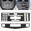 2 PCS Car Carbon Fiber CD Adjustment Frame Decorative Sticker Mercedes-Benz W204