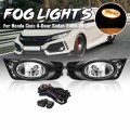 Front Bumper Grille Driving Fog Lights 55W H11 with Harness Replacements for Honda Civic