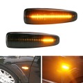 Smoked Lens Amber Full LED Dynamic Front Side Marker Lights for Mitsubishi Lancer Evo X Mirage